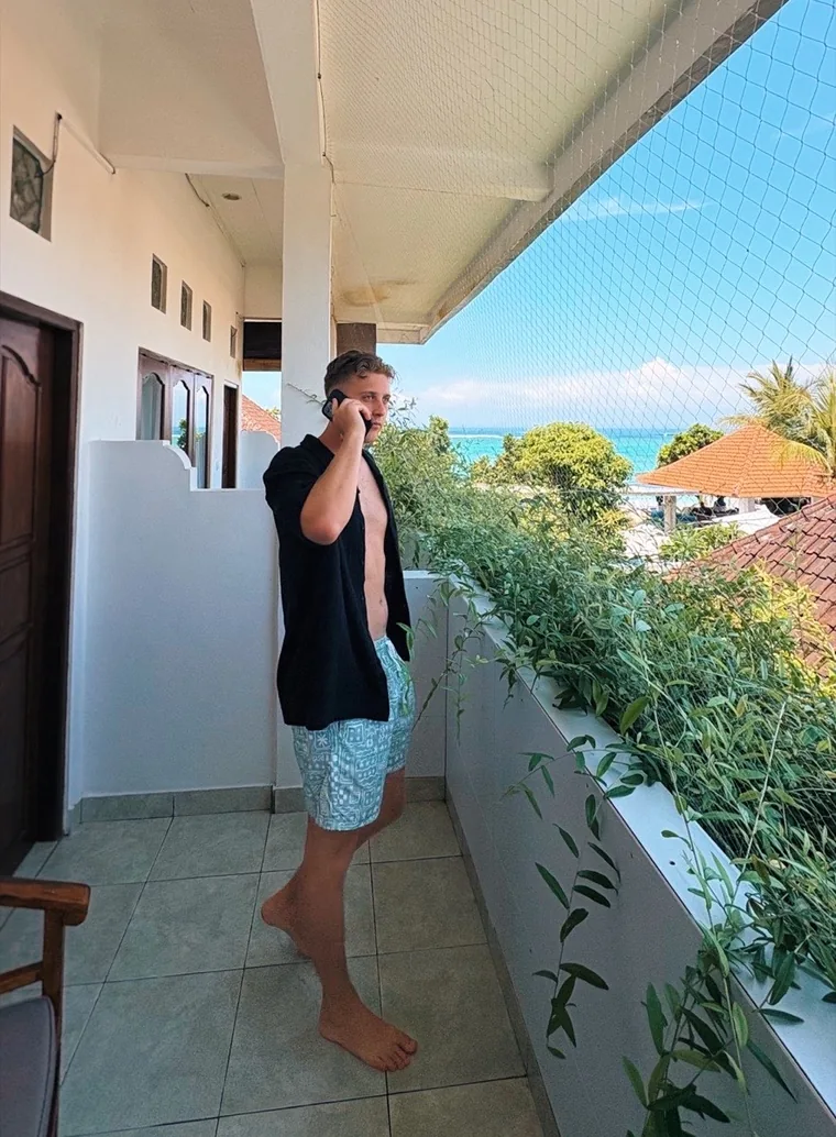 Cameron on a client call