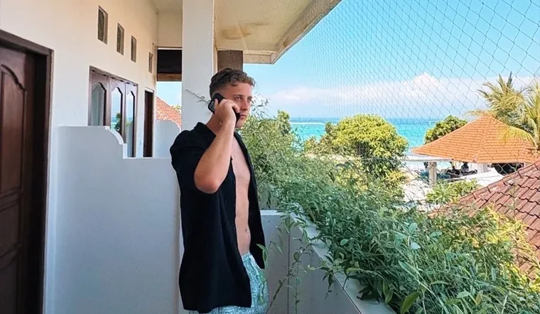 Cameron on a phone call