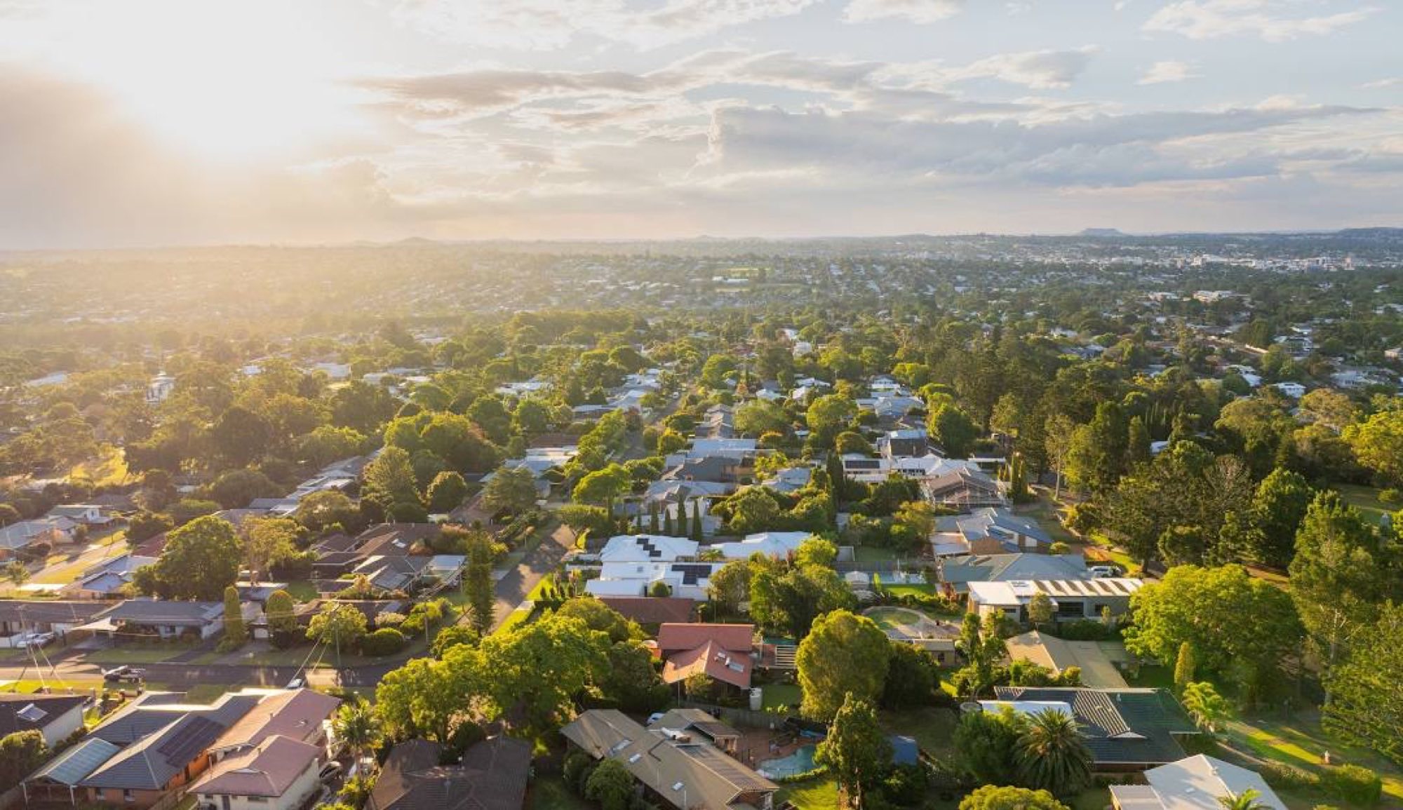 Aerial view of Toowoomba, Queensland