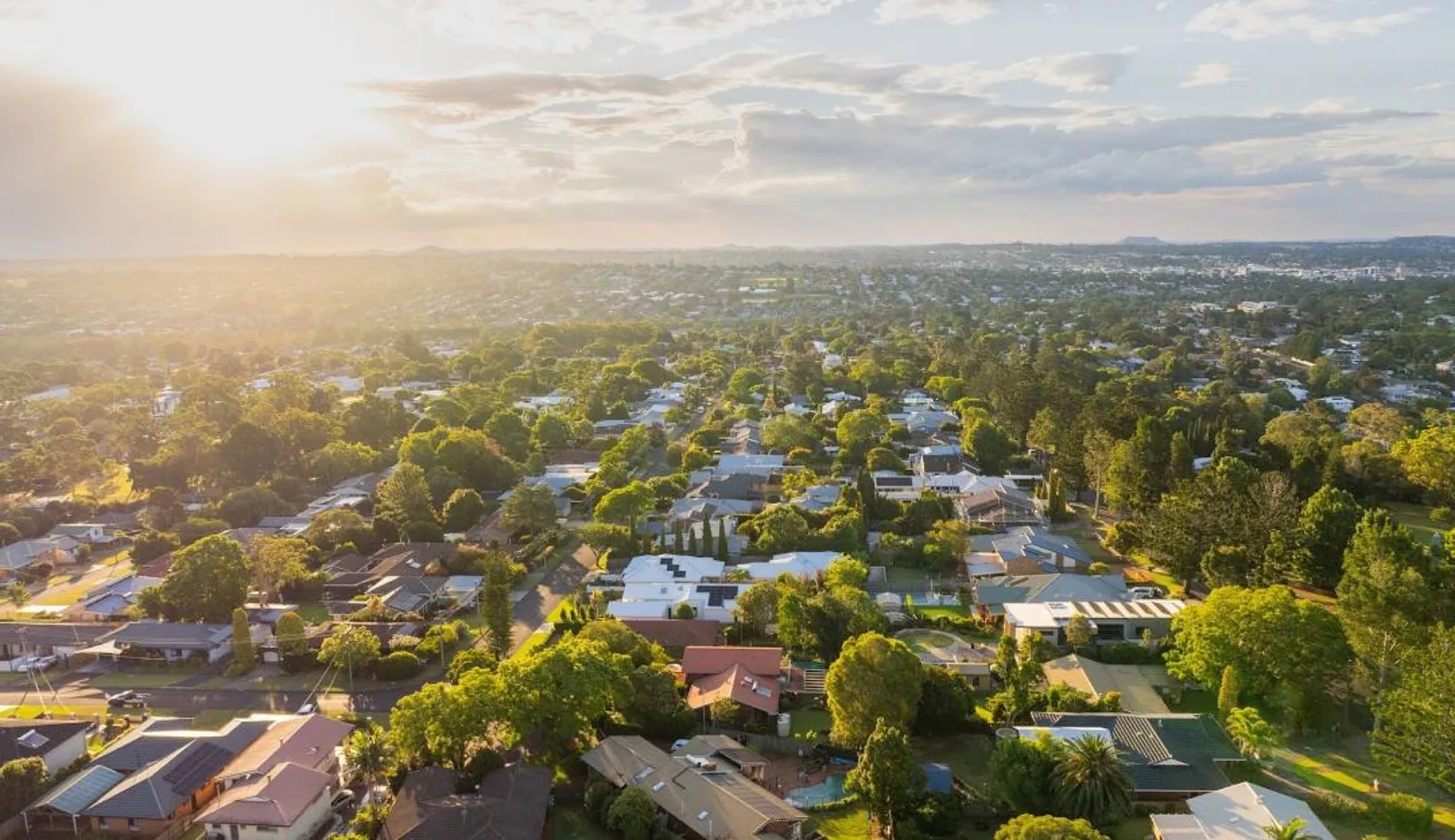 Aerial view of Toowoomba, Queensland