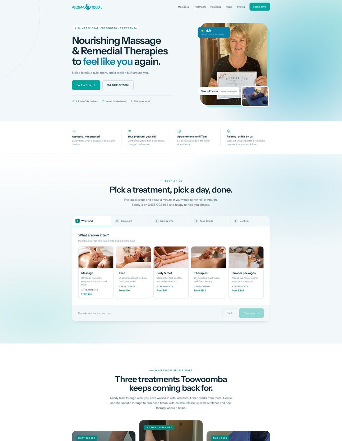 Aroma Touch website built by NEXTUP