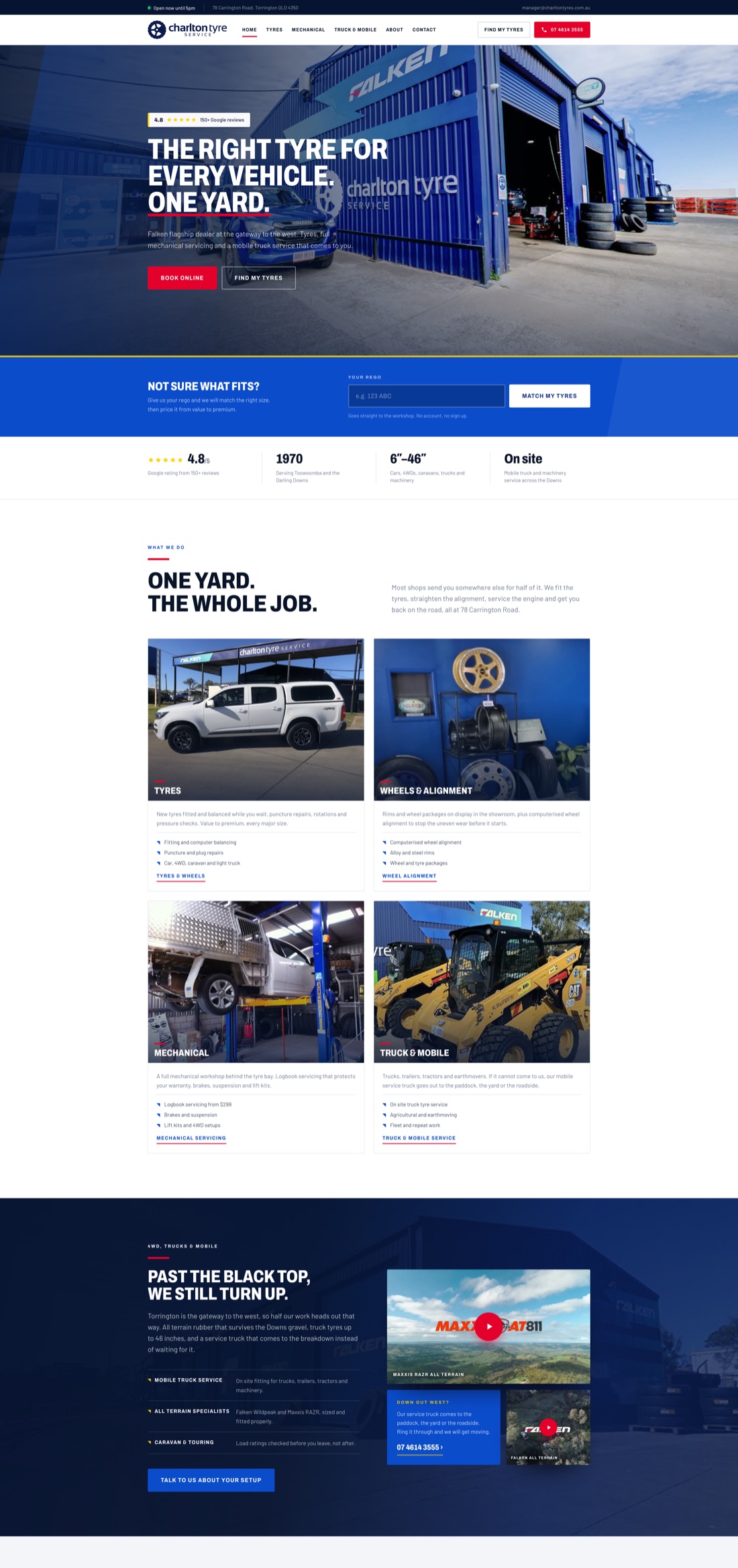 Charlton Tyre Service website built by NEXTUP