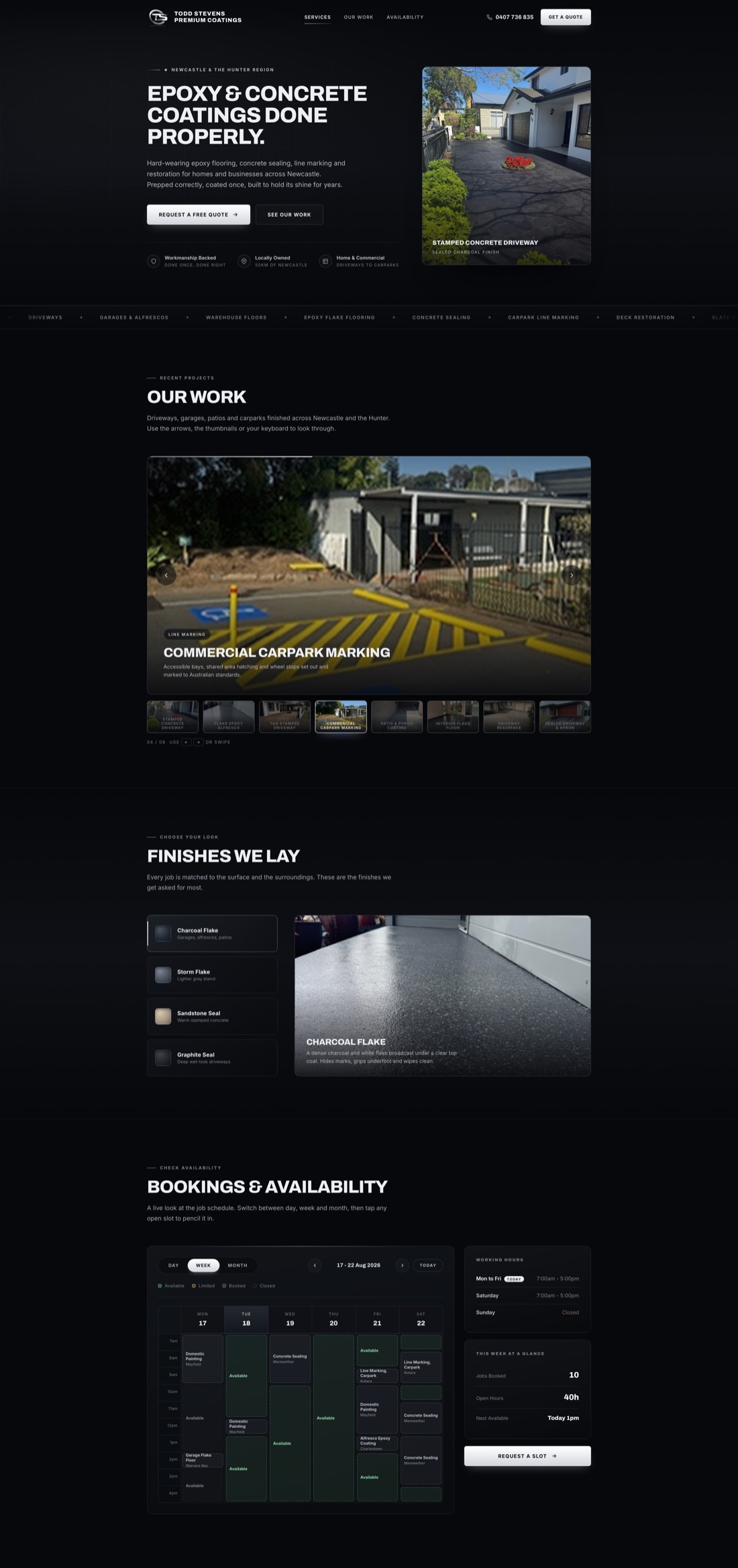 Todd Stevens Coatings website built by NEXTUP